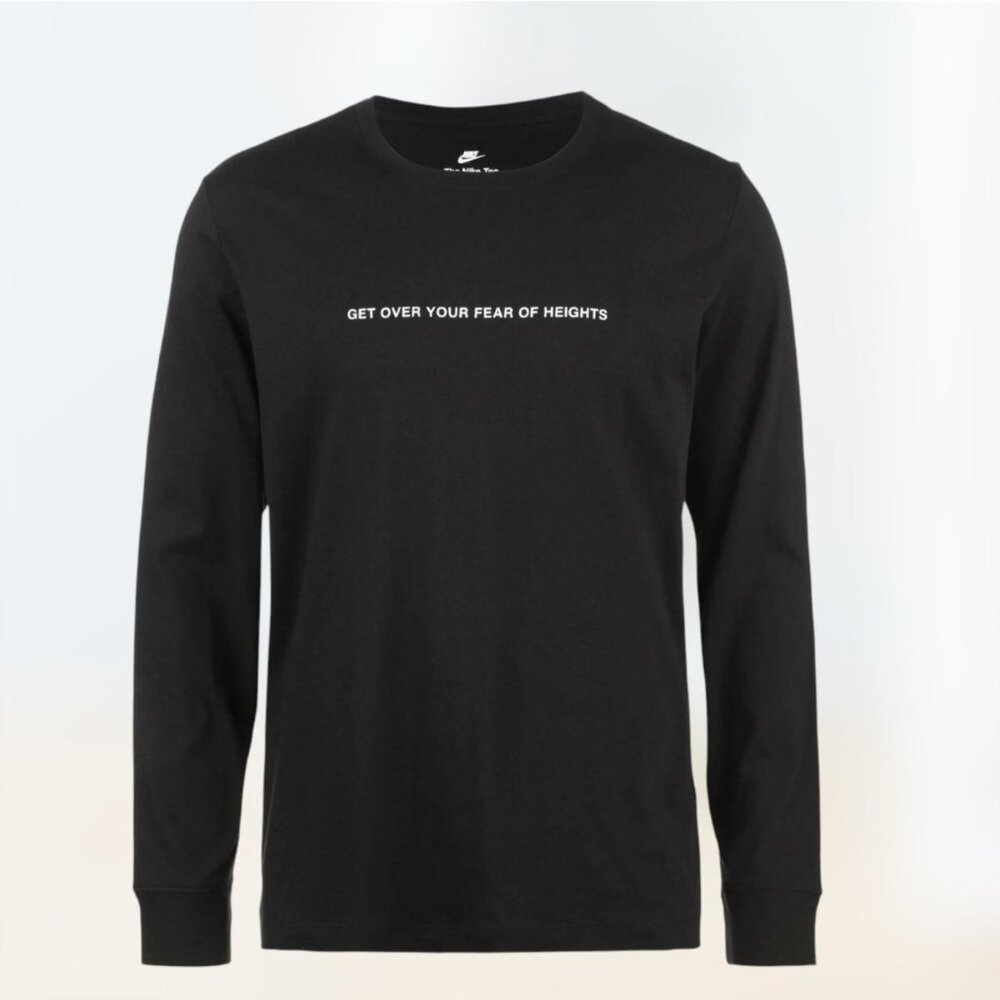 NIKE GET OVER YOUR FEAR OF HEIGHTS LONG SLEEVE SHIRT MEN'S SIZE SMALL
